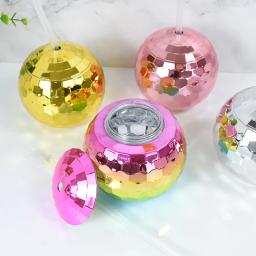 1pc Cocktail Brilhante Criativo Esfera Em Forma Reutilizável Beber Copo De Palha Vinho Suco Copos De Café Tumbler Para Bar Casa Decoração Do Partido - Image 3