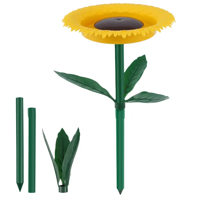 Alimentador de Beija-flor em Plástico Resistente para Jardim - Girassol Atraente para Observadores de Pássaros Selvagens e Decoração Externa