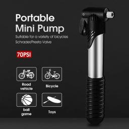 Bomba De Pneu De Bicicleta Mini Portátil, bomba De Ar De Mão De Ciclismo, Inflator De Bola De Alta Pressão - Image 1