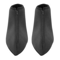 2 pçs patins de figura botas protetor de neoprene overshoes cobre patins de gelo bota cobre protetor com zíper para crianças adulto - Image 2