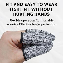 Flexível Anti Cut Fingertip Luvas, Finger Protector Sleeve, Tampa de Segurança de Alta Resistência, Ferramenta de Cozinha, Nível 5, 10Pcs - Image 3