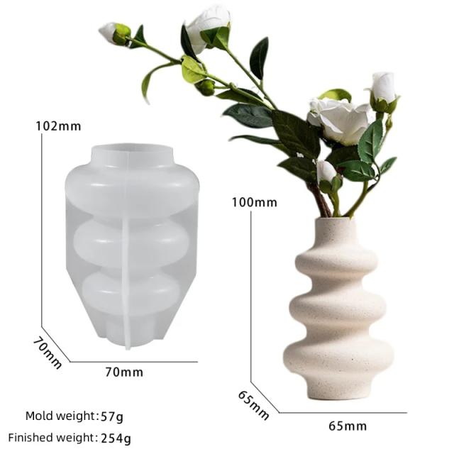 Molde Irregular de Vaso de Silicone para DIY: Cimento, Gesso e Resina para Artesanato e Decoração de Casa