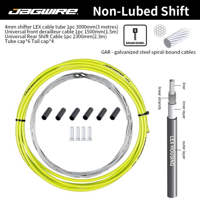 Jamwire Kit de Cabo de Câmbio Universal para Bicicleta Não-Ferido 4mm