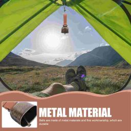 Sino repelente de urso para animais de estimação, sinos anti-vaca perdidos, exterior, metal de emergência, camping, aviso anti-perdido, vintage para viagens, 2 peças - Image 3