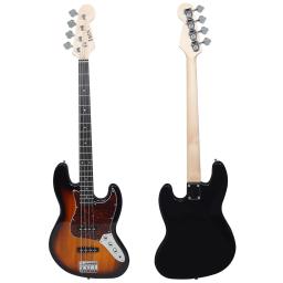 Guitarra Baixo elétrico com saco cordas, Bege corpo, desempenho profissional do jogo, acessórios Tuner, 4 cordas - Image 6