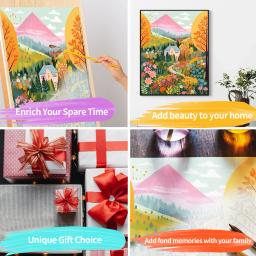 DIY Paint by Numbers Kit para Adultos, Arte em Canvas, Pintura a Óleo Digital, Sem Moldura, Montanha, Acrílico, Home Decor, Presente - Image 6