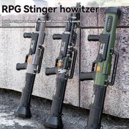 RPG Stinger Howitzer Manual Foam Dart Blaster Conjunto de brinquedos de lançador de foguetes de plástico Brinquedo de bazuca de faz de conta para crianças, brinquedos novos - Image 5