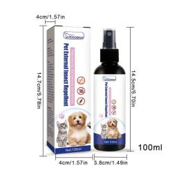 Pet Anti Flea Drops, Insetos seguros para cães em casa e gatos, Piolhos da pulga, Carrapatos, Inseticida, 100ml - Image 6
