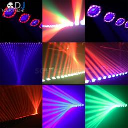 LED Moving Head Light com anel, 4-in-1 feixe, mini lâmpada LED, controlador de discoteca DJ, 60W, RGBW, 5x60W - Image 5