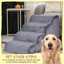Indoor Shopping Stair Ramp para Pet, Quatro Escadas Tier Dog, Portátil Jogando Passos, removível e lavável, Pet Supplies - Image 1