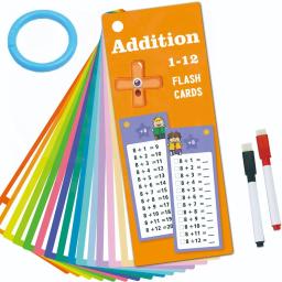 Reutilizáveis e apagáveis cartões de aprendizagem matemática para crianças, treinamento escolar e ensino Aids em brinquedos adição matemática, 15 - Image 5