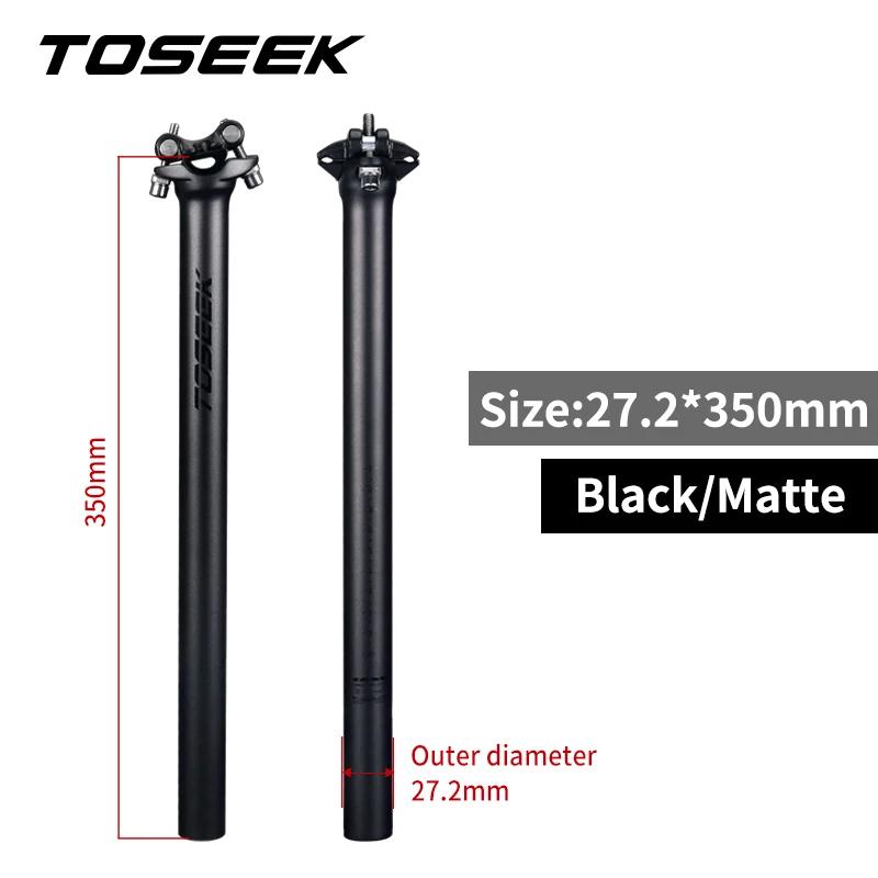 Toseek zf-one selim de carbono 27.2/30.8/31.6mm preto fosco mtb/bicicleta de estrada espigão comprimento 280mm tubo do assento peças da bicicleta - Image 1