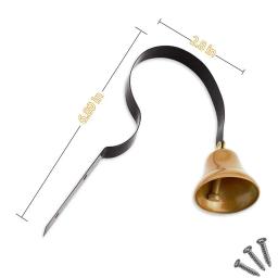 Profissional alto claro bronze campainha formação com parafusos, sino pendurado para cães potty, Pet fornecimentos - Image 2