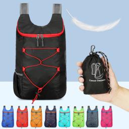 Mochila dobrável e portátil, mochila de viagem ultraleve, mochila esportiva para homens e mulheres, à prova de respingos, bolsa dobrável de montanhismo, 10L - Image 3