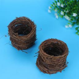 10 pçs natal rattan grinalda natural videira rústico anel grinalda diy artesanato base para guirlanda de natal porta cabide guirlanda - Image 4