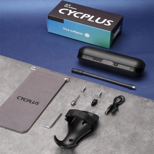 Bomba de Ar Portátil Cycplus para Bicicletas e Carros - Inflador de Alta Pressão para Ciclismo e Pneus