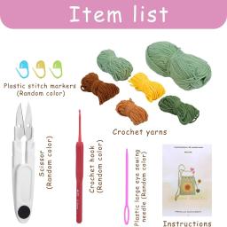 Saco De Fios De Tricô Para Iniciantes, Fio De Crochê, Kit De Tricô, Pacote De Material Artesanal DIY, Iniciantes e Amantes Artesanato - Image 3