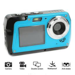 Câmera Digital Subaquática para Natação Snorkeling, Gravador de Vídeo 4K, Anti Shake Selfie, IPS Dual Screens, Impermeável, 10ft, 56MP - Image 4