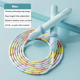 2.8m bambu conjunta pular corda pvc iniciantes adultos crianças macio frisado sem emaranhado segmentado fitness pular corda exercício - Image 3