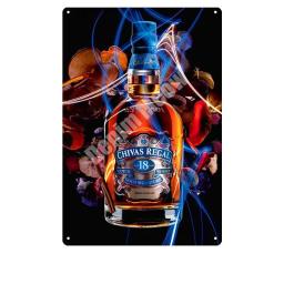 Placa do sinal do metal do vintage, Chivas Regal, Adesivos de parede, Bar, Pub, Clube, Decoração Home, Arte do uísque, Cartaz, Pratos - Image 4