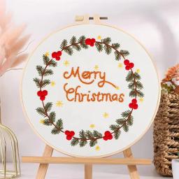 DIY Cross Stitch Bordado Starter Kit, Arte De Costura Iniciante, Pintura Artesanal Dos Desenhos Animados, Decoração De Natal, Boneco de neve - Image 4