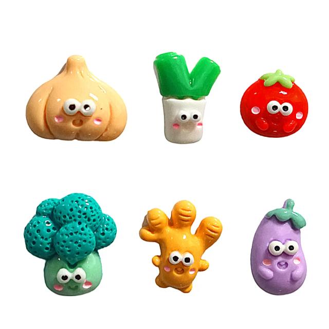 Conjunto de 5 Adesivos Magnéticos de Cartões de Vegetais para Decoração de Geladeira em Casa e Cozinha