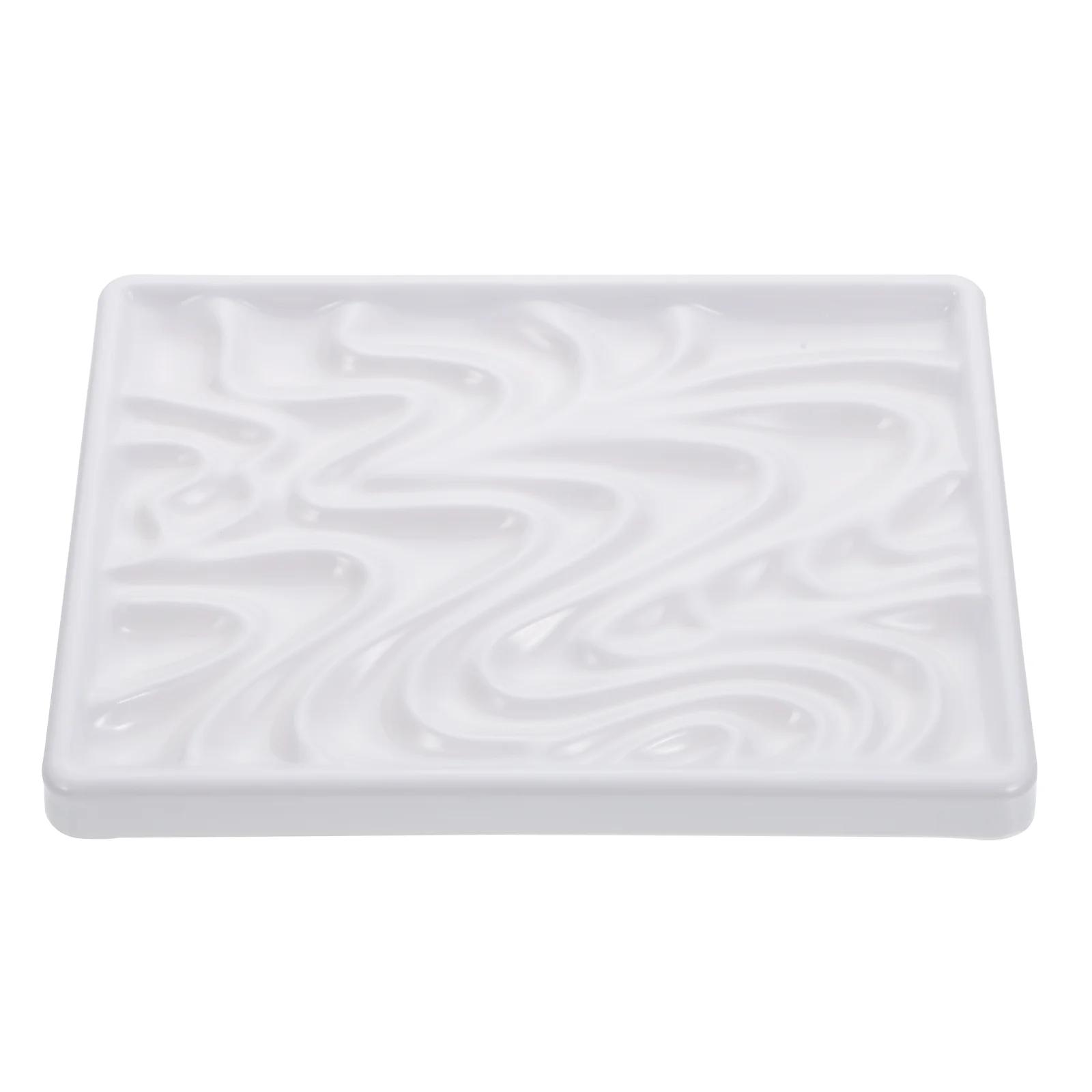 Placa De Misturador De Cores De Porcelana De Imitação, Paleta De Pintura Oval, Mistura De Pigmentos, Paletas De Maquiagem Infantil, Paleta De Onda - Image 1