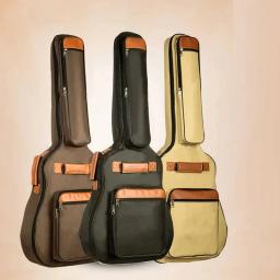 Saco de guitarra acústica impermeável, mochila de viagem, capa durável, algodão grosso Pad mochila, sacos wearable, 40 in, 41in - Image 1