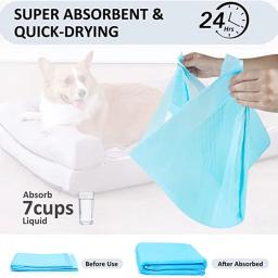 Tapete absorvente super descartável da fralda do animal de estimação do treinamento do cão do xixi da almofada da fralda do potty para o filhote de cachorro interno dos gatos almofada rápida-seca da urina do cão - Image 2