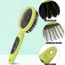 Pin and Bristle Pet Brush, Pente para desembaraçar, Dematting, Escova para remover a sujeira, Cabelo solto, Gato - Image 2