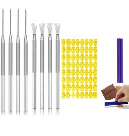 Clay Presser Stamps and Needle Tools Set, Embosser de letras alfanuméricas para cerâmica, escultura cerâmica, ferramentas de texturização DIY - Image 1