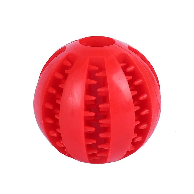 Brinquedos de borracha natural do cão de estimação brinquedos de mastigação do cão de limpeza do dente tratar bola de elasticidade interativa extra-resistente para acessórios do animal de estimação - Image 1