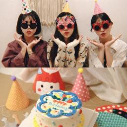 Chapéus de festa de aniversário para menino e menina, conjunto de 11 peças, coroa, bolinhas, artesanal, decoração de bebê, acessórios fotográficos - Image 2