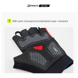 DAREVIE-MTB Ciclismo Luvas Metade do Dedo, Gel Acolchoado, À Prova de Choque, Respirável, Desligado Rápido, Polegar, Limpador, Bicicleta, Limpador - Image 2