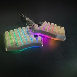 Soft Rgb Dividir Kits de Teclado Case Acrílico Ergonômico, Ergo Custom, DIY Core, CrkBd, Gaming Acessórios - Image 2