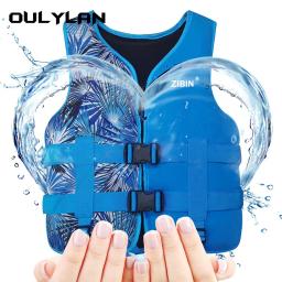 Oulylan-Jaqueta salva-vidas de neoprene para adultos e crianças, natação e pesca, colete salva-vidas feminino, mergulho, caiaque e canoagem, fato de sobrevivência - Image 2