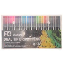 Double Ended Desenho Marcador Pen, Ponta de feltro fino, Marcadores de tinta, Kit para Journaling, Bicicletas, Adultos, 24 Pcs - Image 6