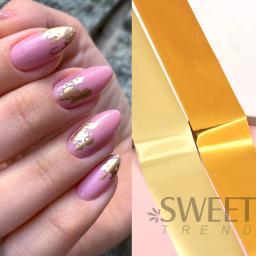 10 pçs holográfico metálico prego arte folhas de metal espelho transferência papel estrelado adesivos diy charme ouro manicure decoração lydxk05 - Image 2