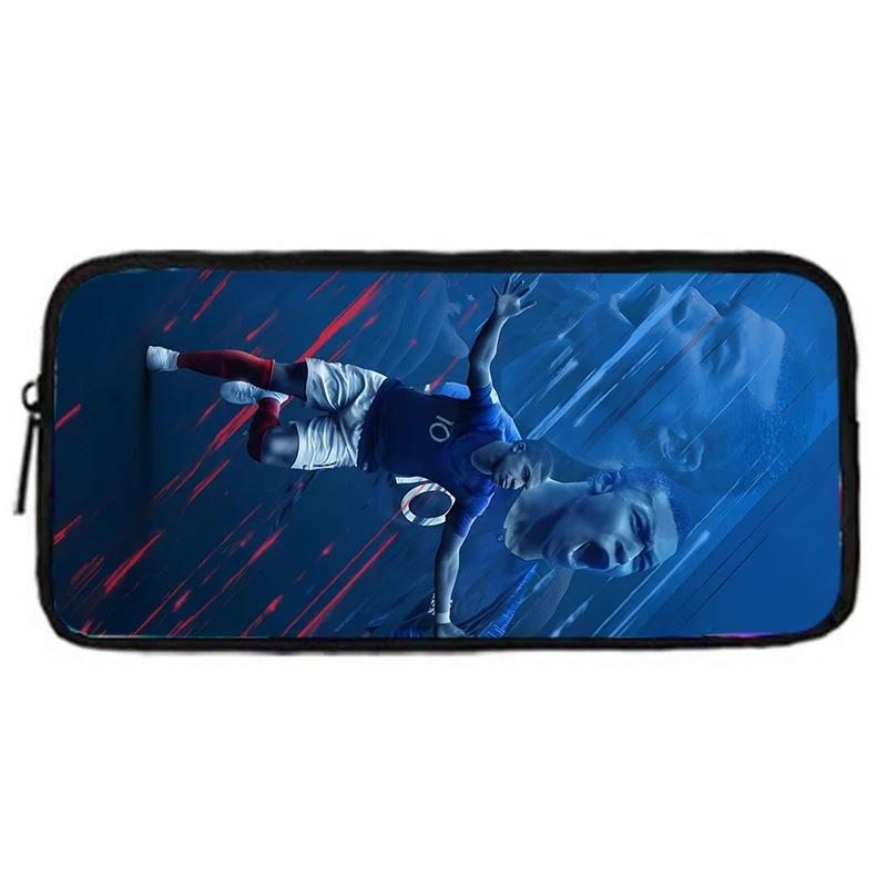 Bolsa escolar de futebol para meninos e meninas, mochila K-Kylians com lancheiras, sacos de lápis M-Mbappes, melhor presente - Image 1