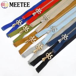 Zíperes de metal para jaquetas e vestuário, zíperes fechados, kit de reparação Zip decorativo, acessórios de costura DIY, 40-70cm, 2 PCs, 5PCs, 3 # - Image 3