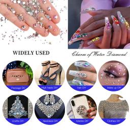 Conjunto de strass de cristal AB colorido misto, unhas 3D Flatback, gemas e encantos DIY, decoração artesanal manicure, 3 caixas - Image 6