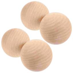 4 pçs croquet bolas esportivas recreativas ao ar livre rolamento petanca chute grama madeira criança - Image 1