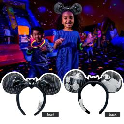 2025 disney mickey bandana plutônio preto orelhas de morcego bandana natal gengibre cosplay hairband disneyland carta bandana presente - Image 3