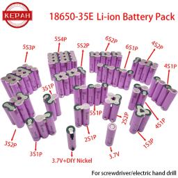 Personalizado 5S2P 5S3P 5S4P 6S2P 8.4V 3.7V 10.8V 16.8V 18V 25.2V 18650 35E bateria 3500mAh para chave de fenda célula de furadeira elétrica - Image 1