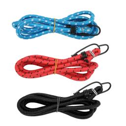 Cabos elásticos com ganchos Cabos Bungie de borracha Correias para bicicleta Suporte de bagagem Correias de acampamento - Image 1