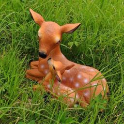 Jardim ao ar livre Estátuas de animais, escultura realista, mães Love Doe and Fawn, Buck Stag, rena, quintal, gramado ornamentos - Image 5