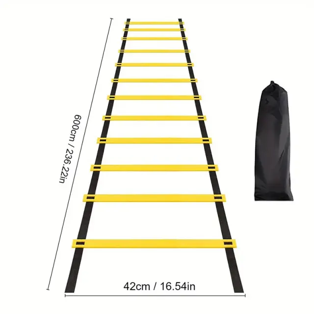 Escadas de Agilidade e Tiras de Nylon para Treinamento de Velocidade e Flexibilidade em Futebol