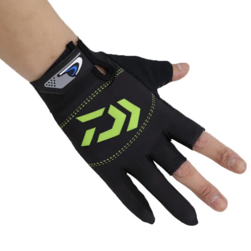 Luvas antiderrapantes impermeáveis para homens, pesca ao ar livre, 3 dedos cortados, equipamentos de caça, acessórios, 1 par - Image 1