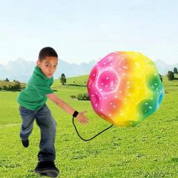 Bola de rebote com alça para crianças, bolas de retorno com alça, bola esportiva para crianças, jogador único, diversão - Image 1