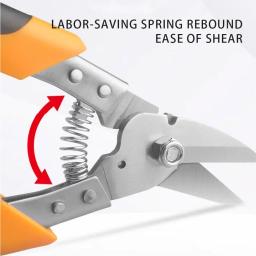 Tesoura de aço inoxidável profissional, tesoura de lata para cortar tubos e folhas de pvc, ideal para faça você mesmo e reforma residencial - Image 6